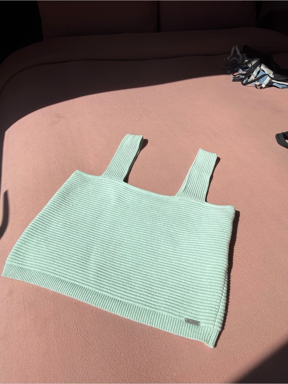 Hollister Mint Ribbed Crop Tank